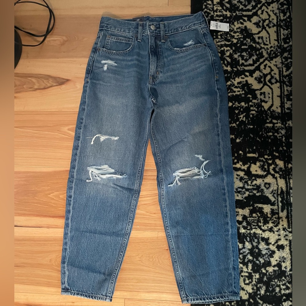 NWT Gap barrel Jean high rise
